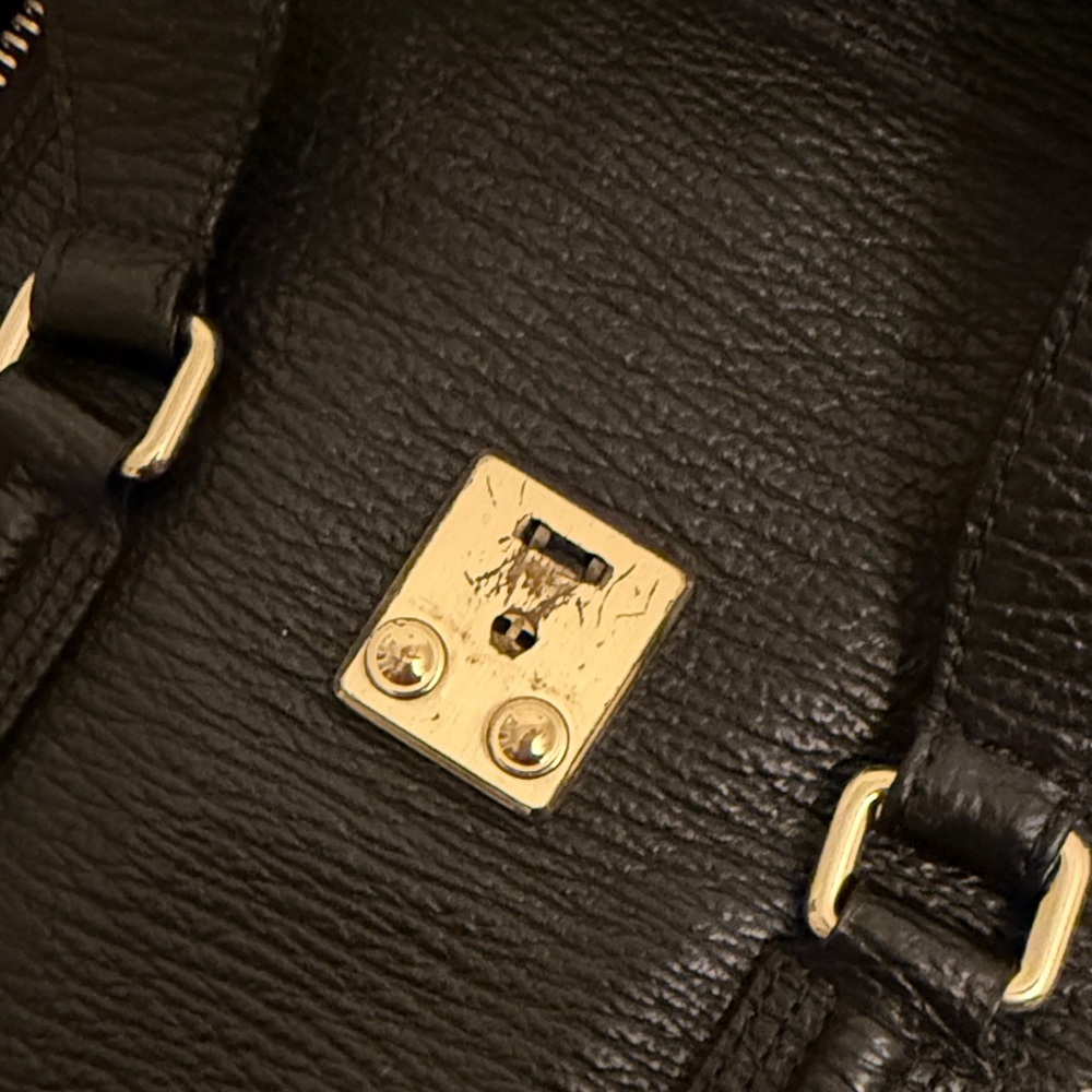 3.1 Phillip Lim Black Satchel with Gold Accents - Picture 3 of 8